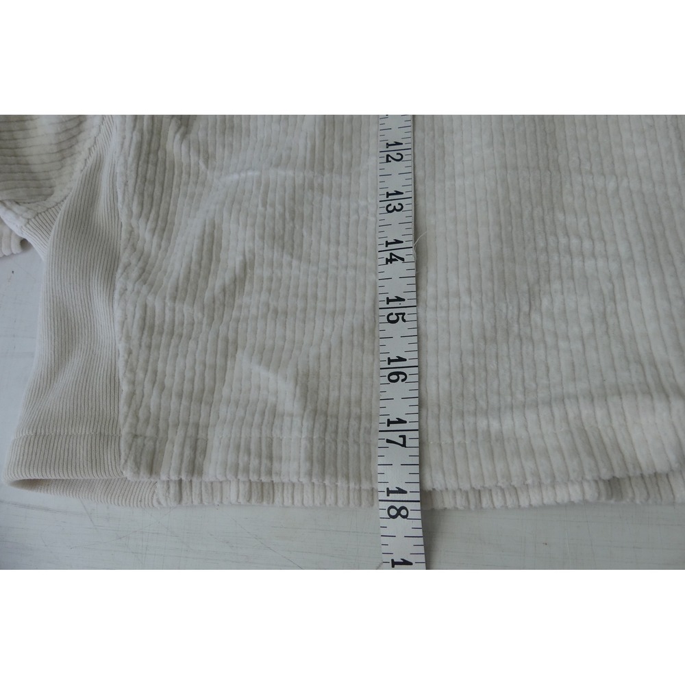 Champion Reverse Weave Corduroy Cropped Hoodie Cream XL - Picture 9 of 9
